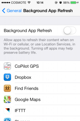 Background App Refresh