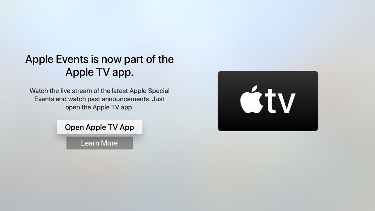 Apple Events became Apple TV app