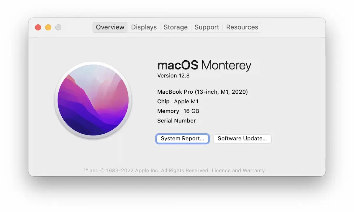 macOS 12.3 Monterey