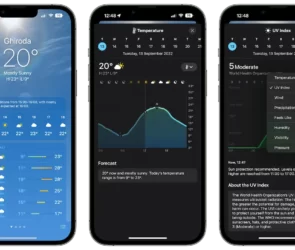 Ce funcționalități avem în aplicația Weather din iOS 16