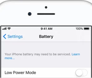 iPhone Battery Service Message