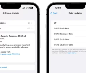 iOS 16.5.1 c Response Security si iOS 17 Public Beta1