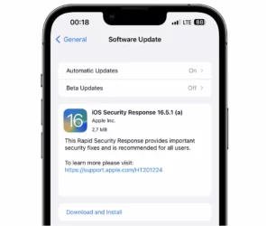 iOS Security Response 16.5.1 (a) a fost lansat aseară de Apple și apoi retras