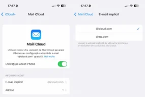 Schimbare adresa de email implicita iCloud