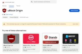 uBlock Origin Google Web Store