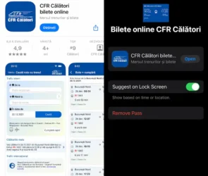 Aplicația CFR Călători introduce opțiunea de salvare a biletelor de călătorie în Apple Wallet