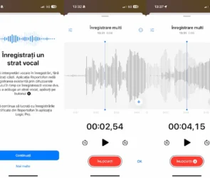 Inregistrare multi strat folosind aplicația Reportofon