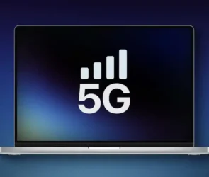 MacBook conectat la internet prin conexiune celulara datorita Apple modem 5G