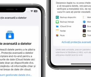 Protectie avansata a datelor iCloud